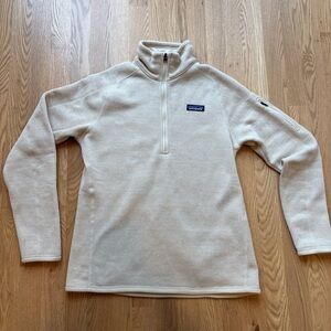 Patagonia Better Sweater 1/4 Zip Fleece Pullover Women’s Medium Oyster White